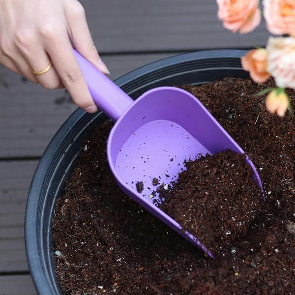 Trädgårdsspade i plast, handspade, murslev