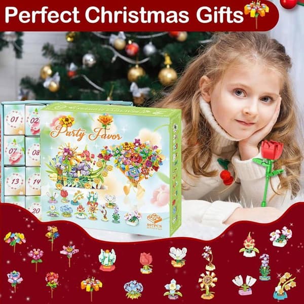 MARSEE Adventskalender 897 delar - Julklappsidé med tegelblommor