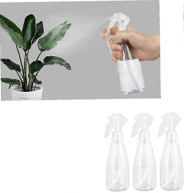 3st Kosmetiska Sprayflaskor Tomma Återanvändbara Plast Transparent Spruta (200ml)