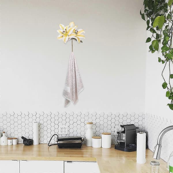 Blomsterformet krog til hjemmebrug, kunstnerisk dekoration, vægophæng