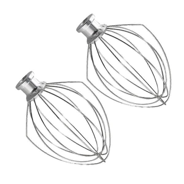 til K5AWW Piskeris Erstatning til KitchenAid 5QT 5K5SS 5KPM5 Mixer til 5 Quart Løftemaskiner Piskeris silver