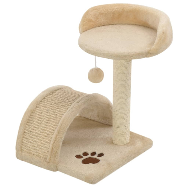 vidaXL Kradsetræ med sisalstolper 40 cm beige og brun Beige Beige