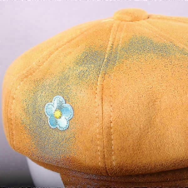 KPop-inspirert Bakerlue for gutter og tenåringer - Gul Cosplay-hatt