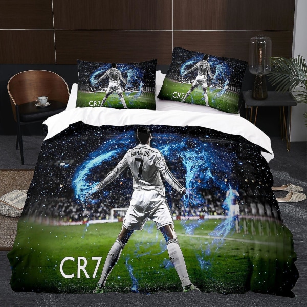 Digitalt trykt sengesæt Football Star 3 stk. Børnedrømme sengesæt Dynebetræk og pudebetræk