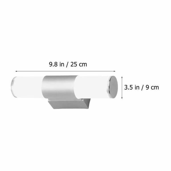 LED væglampe - WENDD - Rustfrit stål - 25 x 9 cm - Badeværelse - Indendørs belysning