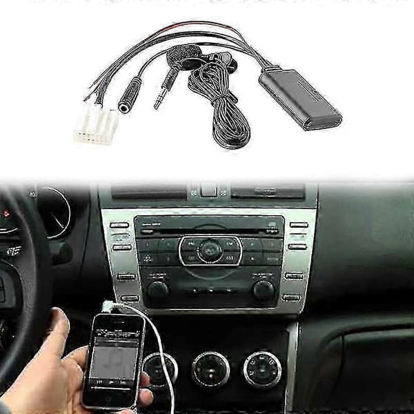 Bluetooth 5.0 biladapter med AUX-mikrofon og håndfri samtale for Mazda 2/3/5/6/MX5/CX7 Edition 0816 5 5