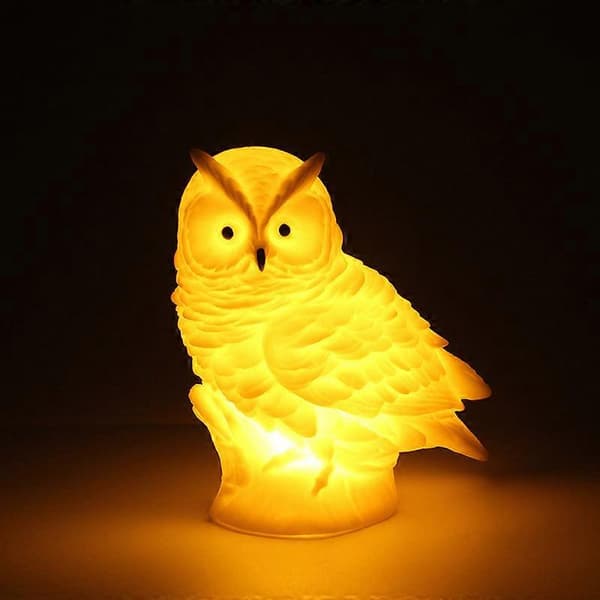 Sød Kat Ugle Lampe Cool Æstetisk Natlampe