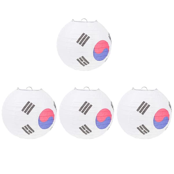 Festlanterner Foldbare Korea-stil Flaglanterner til Dekoration 4 Stk.
