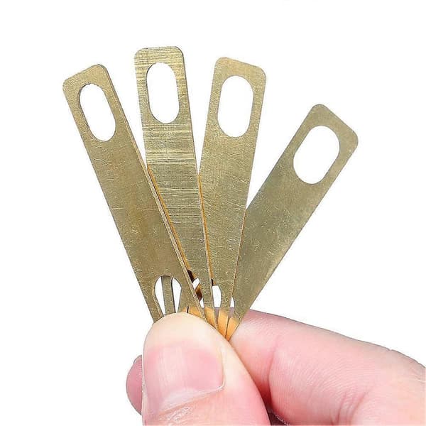 Gitarrhalsbrickor Mässingsbrickor för elgitarr bas Luthierverktyg (1 set (4 st), kopparfärg) Rose Gold