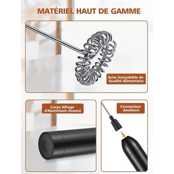 Mælkeskummer - ZGEER - Elektrisk - Rustfrit Stål - Aluminiumslegering - Sort