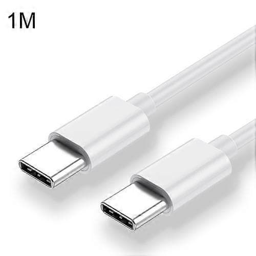 Kuulaa KL-X19 USB-C / Type-C til USB-C / Type-C hurtiglading TPE-kabel White 1m