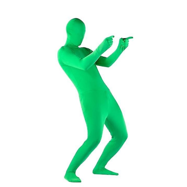 Stretchy body green screen dragt video chroma key-kompatibel baggrund usynlig effekt stram suit bodysuit cosplay kostumer 170cm-190cm