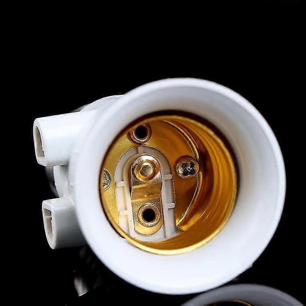 Ac100-240v E27 Pæreadapter Lampeholder Base Stikkonvertering Med EU-stik