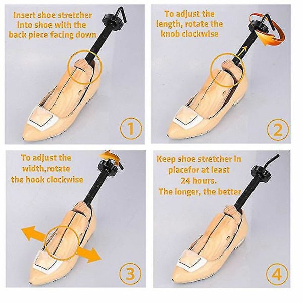 1 par träskobårar 2-vägs sko Trädformarstövlar Sko Expander Trädbårar