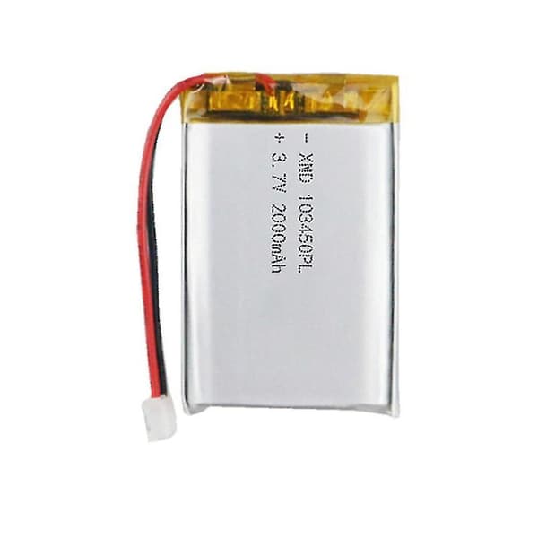 103450 3,7V 2000mAh Lipo Polymer Litium Oppladbart Batteri