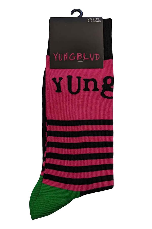 Yungblud Logo og Striper Sokker Black One Size