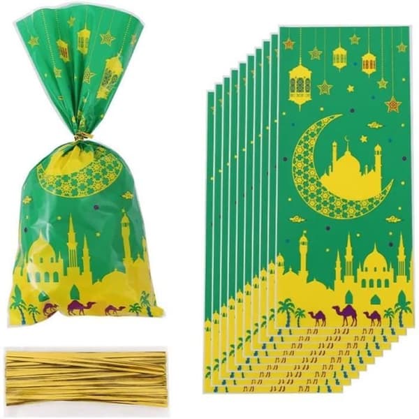 Presentpåsar - ZGEER - 100 st - Eid Mubarak - Godispåsar - Högkvalitativa material