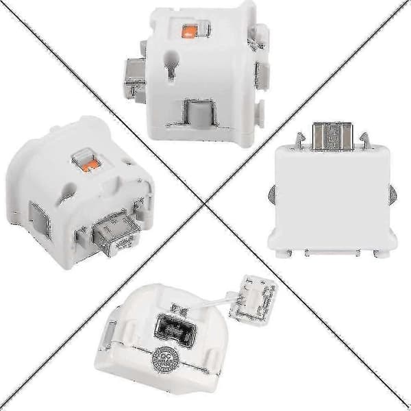 2 Motion Plus Adapter Sensor til Wii Remote Controller, Motion Plus Adapter Accelerator Erstatning til Wii Motion Plus Adapter - God White