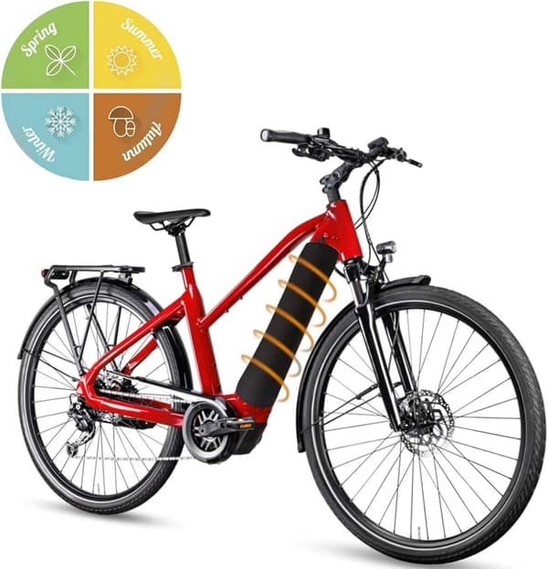 E-cykel batteriskydd - 2 delar - Vattentätt e-cykel batteriskydd