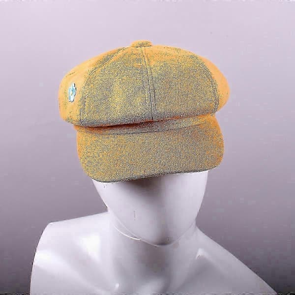 KPop-inspirert Bakerlue for gutter og tenåringer - Gul Cosplay-hatt