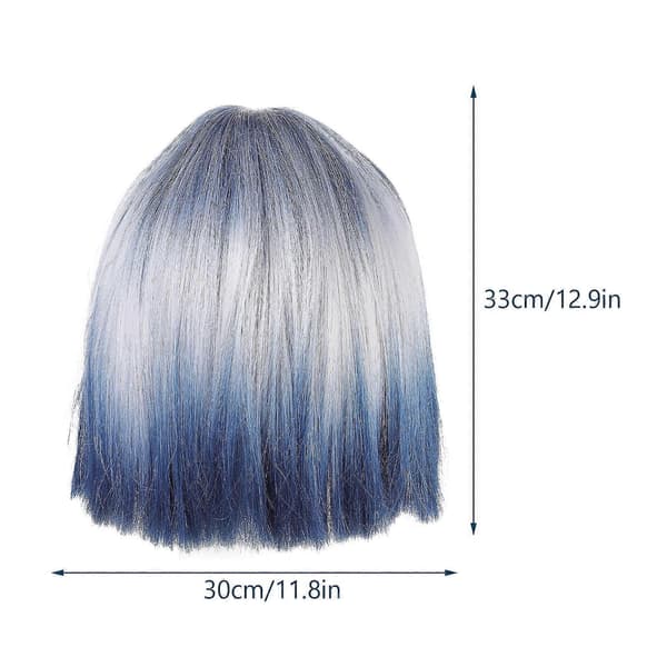 Gradient Peruk Kvinnor Kort Peruk Sidolugg för Dekoration