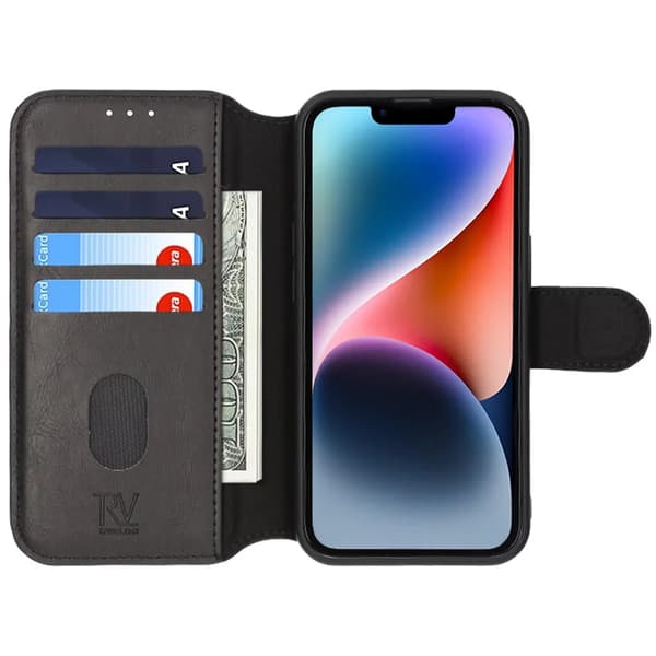 iPhone 13/14 Pungcover Magnet Rvelon - Sort