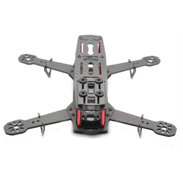 QAV250 Kolfiber 4-axlig Mini RC Multikopter FPV Quadcopter Drönarram Omonterad Black