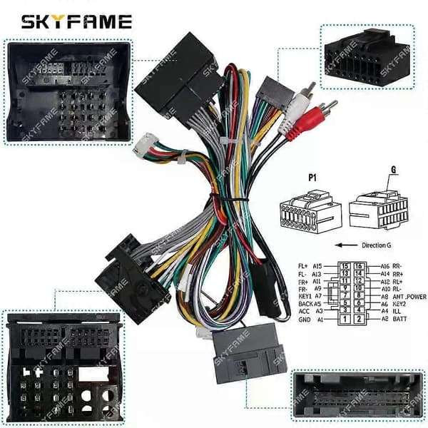 Gælder for 16Pin bil ledningsnetadapter Canbus Box Decoder Android Radio strømkabel til Opel Astra H Antara Full Set OD