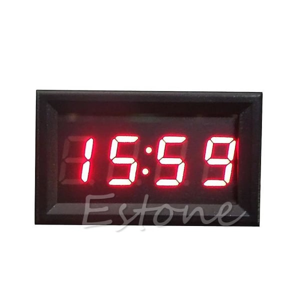 12v/24v Auto Dashboard Digtal Led Clock Watch Bildekoration 24-timmars bilklocka