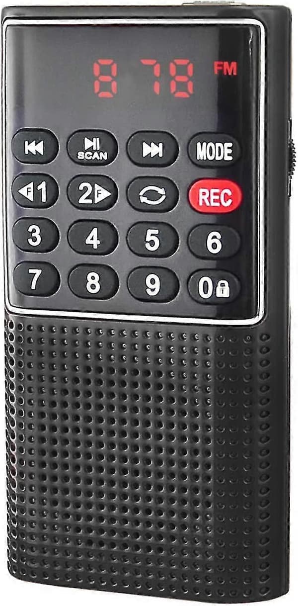 Genopladelig FM-lommeradio, 3W