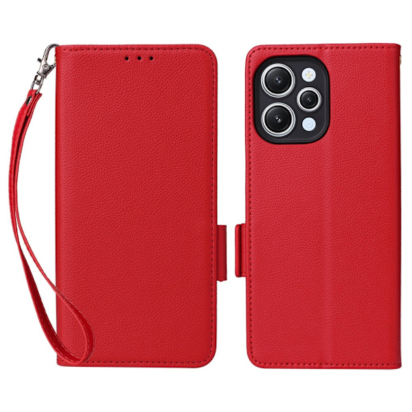 Xiaomi Redmi 12 5G/4G Fodral Litchi Läder Röd 81