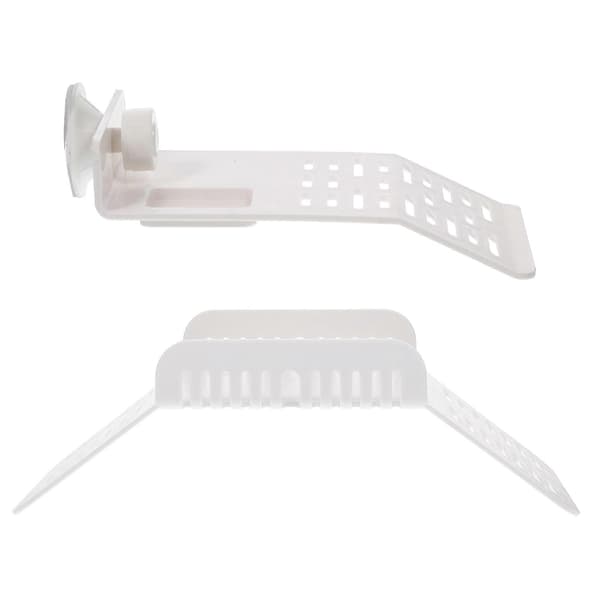 Reptilklätterramp Sköldpaddsplattform 2 st Vit ABS-material