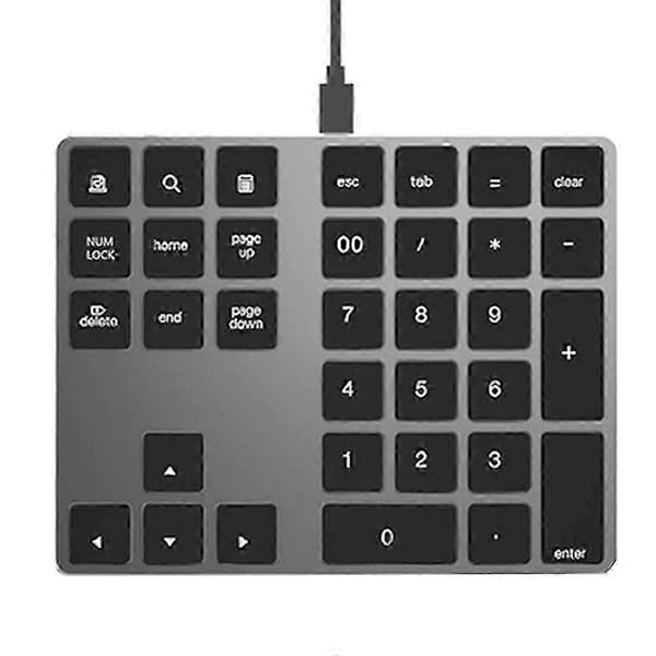 Bluetooth-numeronäppäimistö useilla pikanäppäimillä 34-näppäimen numeropaneeli langaton kannettava ohut numeropaneeli