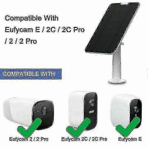 Sort 13 fod kabelmonteringsbeslag til Eufycam 2/2c/2c Pro/e/2 Pro 4W solpaneludgave 0909 5 5