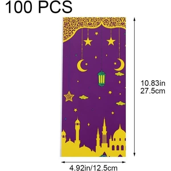 Presentpåsar - ZGEER - 100 st - Eid Mubarak - Godispåsar - Högkvalitativa material