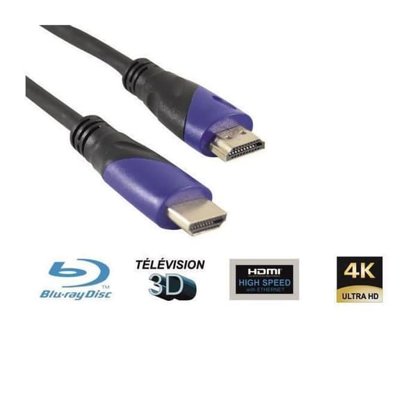 HDMI 2.0 High Speed-kabel 5m Fuld HDTV 4K - 10 års garanti