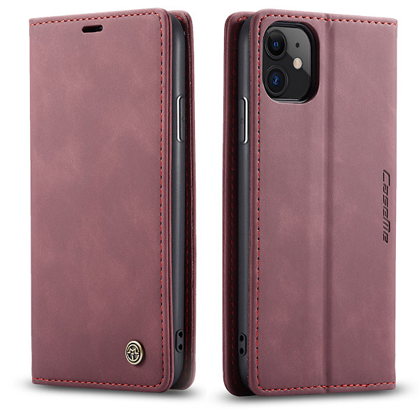 CaseMe wallet etui, iPhone 11, bordeaux Vinröd red
