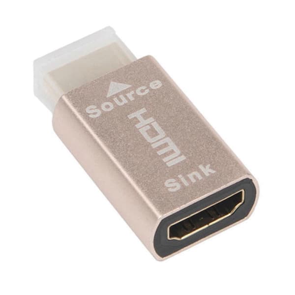 2x HDMI Låseskjerm Signalholder KVM HDMI2.0 Virtuell Adapterplugg