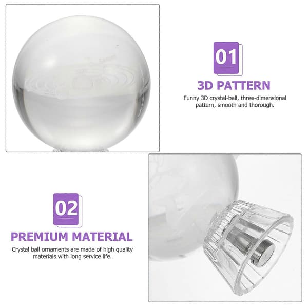 Håndværk Dekorativ Kuglepynt 1 Stk til Indretning Transparent 8X6X6CM