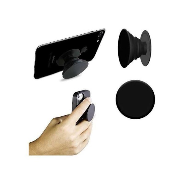 2-PACK Itsekiinnittyvät pidikkeet - Jalusta Black Svart