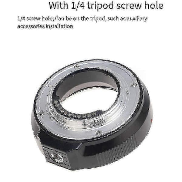 Kameraobjektivadapterring til Panasonic M4/3 Autofokus Sort Metalmontering