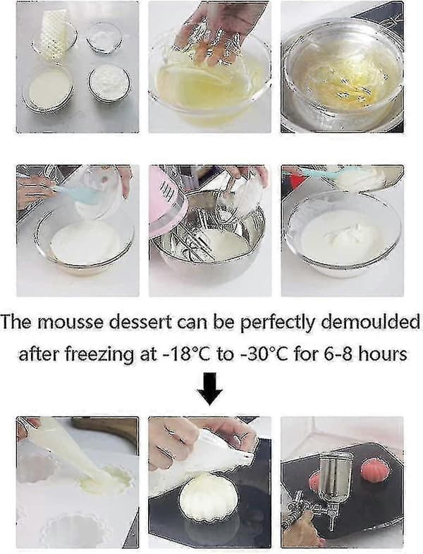Mousse Kakeform Silikon | Stearinlys Silikonform | Silikonform-3d-kube