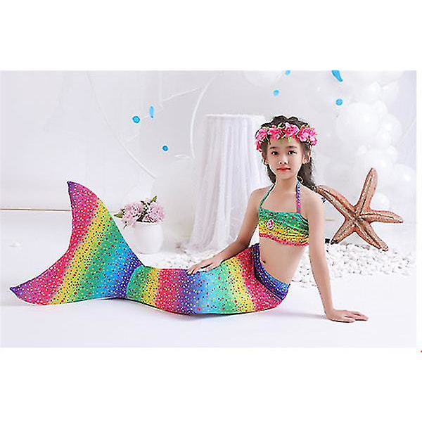 2022 Nya sjöjungfrukläder Mermaid Tail Barn Baddräkt Flickor Badkläder Små flickor Badkläder Dräkt