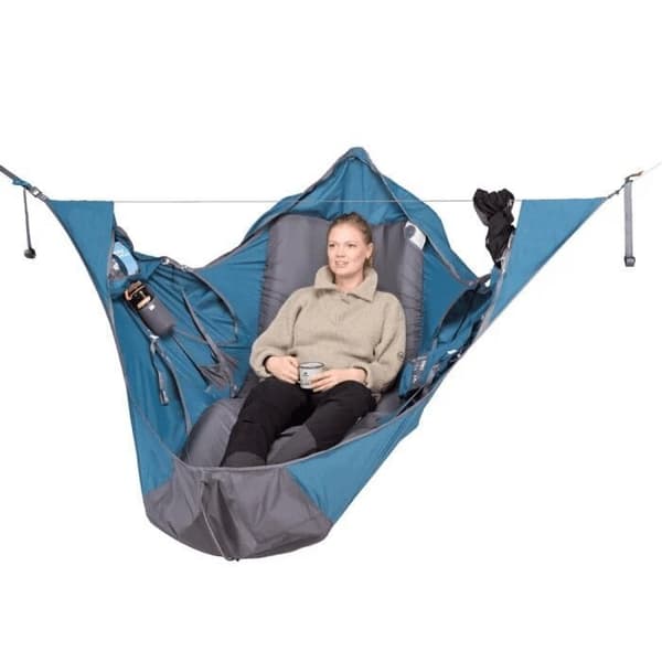 Portable Outdoor Camping Hammock with Mosquito Net, Hanging Blue