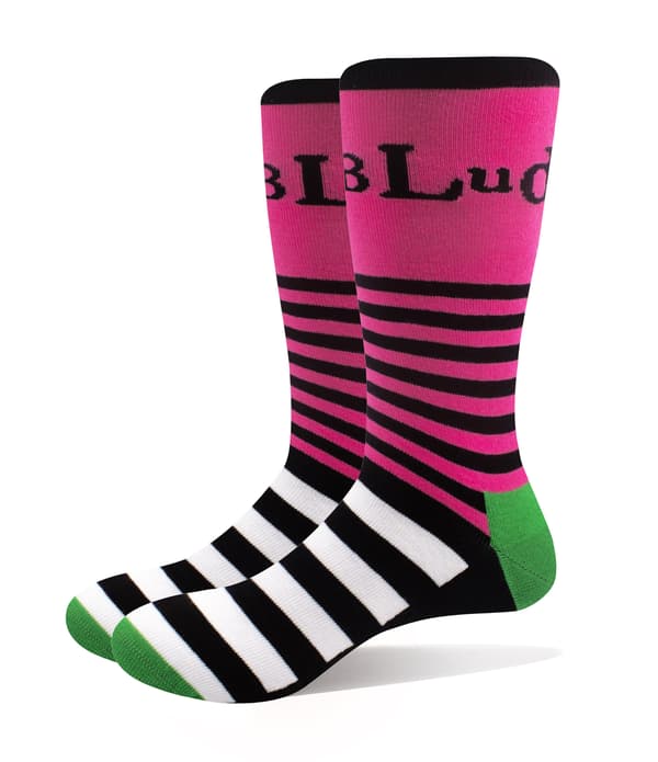 Yungblud-logo- ja raidalliset sukat Black One Size