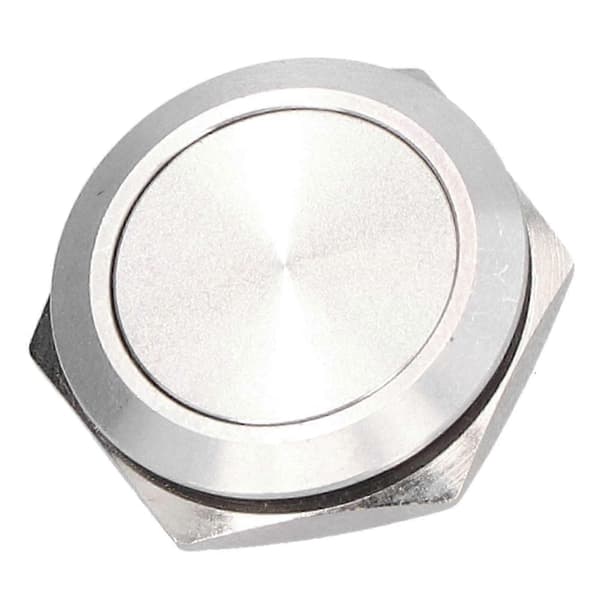 5 stk. flat toppknappbryter i rustfritt stål, vanntett skrueterminal, strømtilbehør 0-220V 22mm SZRH A-DS 5 5