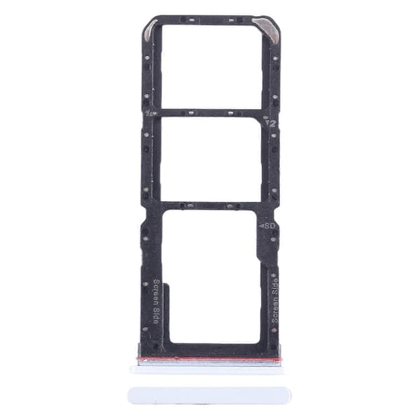 For Tecno Spark 10 Pro KI7 SIM + SIM-kortbrett + Micro SD-kortbrett White