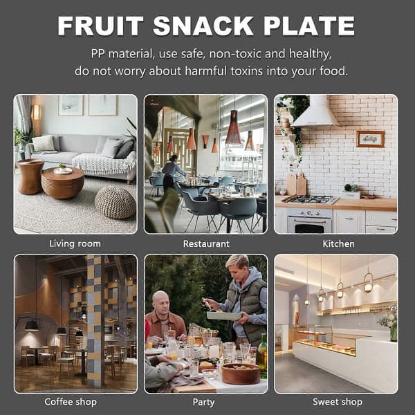 Genombruten fruktbricka multifunktionell snacksdisplayställ för förvaring 1 st
