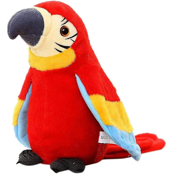 Plys Talking Macaw Papegøje gentager dine ord - Sjovt dyrelegetøj