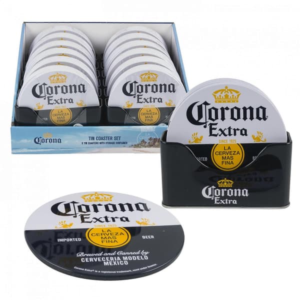 Corona Extra Coaster 6-delat set med hållare